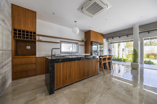 Touch House / MyAn Architects - Interior Photography, Kitchen, Wood, Countertop, Lighting, Chair