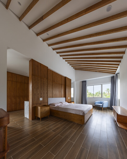 Touch House / MyAn Architects - Interior Photography, Bedroom, Wood, Lighting, Bed
