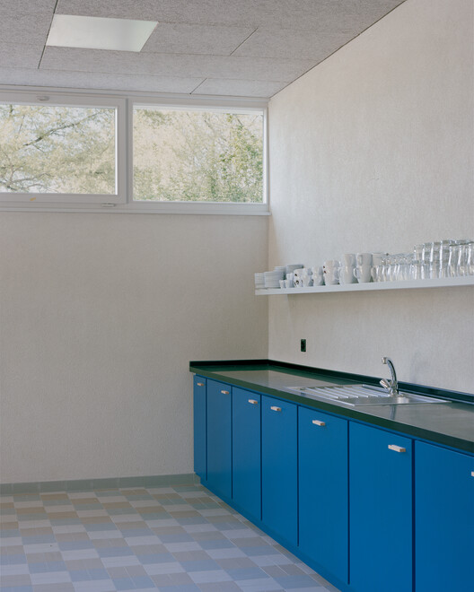 Bachgraben Public Pool Restaurant / MET Architects - Interior Photography, Kitchen, Wood, Countertop, Sink