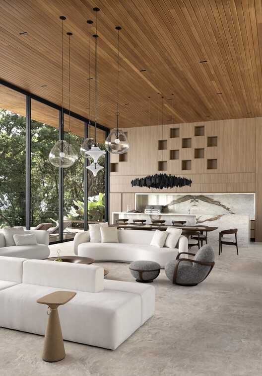 Assais House / Riccioppo Arquitetura - Interior Photography, Living Room, Wood, Lighting, Chair
