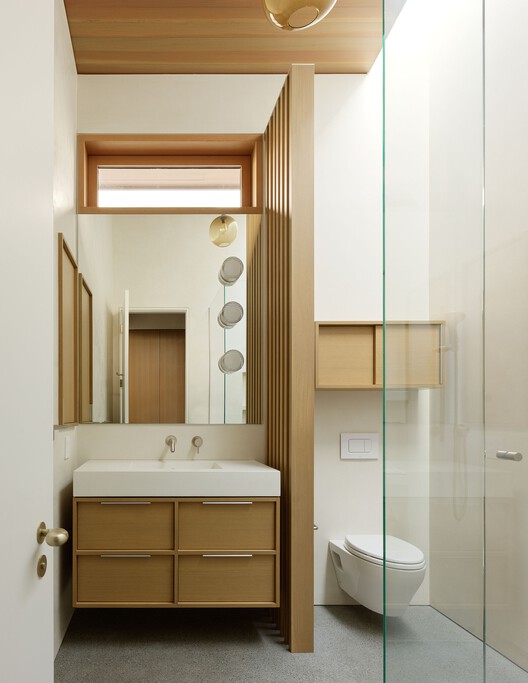 In-Kind House / GO'C - Interior Photography, Bathroom, Wood, Lighting, Sink, Glass