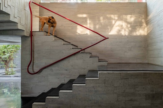 Trees Sliced Through Residence / Matharoo Associates - Interior Photography, Stairs, Handrail