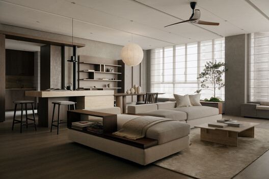 SS2 Apartment  / Wuuu Studio - Interior Photography, Living Room, Table, Wood, Chair, Sofa, Lighting