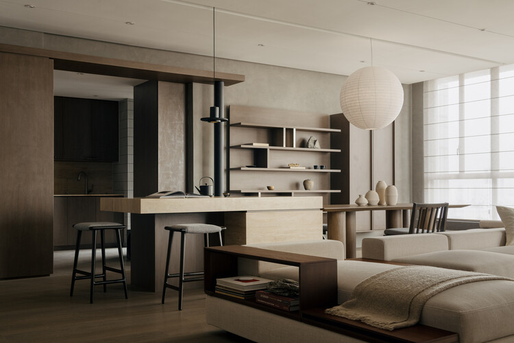 SS2 Apartment / Wuuu Studio - Interior Photography, Wood, Table, Lighting, Chair
