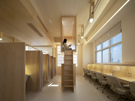 Yixing Study Space / Atelier d'More - Interior Photography, Wood, Lighting, Glass, Chair