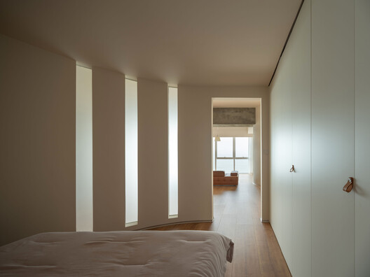 Sky Migratory Bird Observatory Residence / HAS design and research - Interior Photography, Bedroom, Wood, Bed, Glass