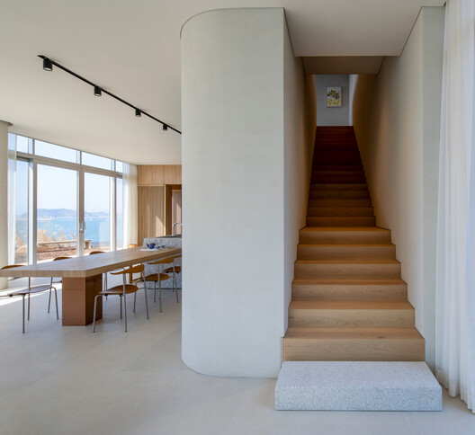 Mungahwaryeong / 100A associates - Interior Photography, Stairs, Wood, Chair