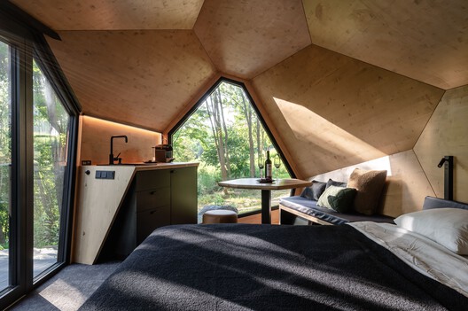 PEBL Cabins / Hello Wood - Interior Photography, Bedroom, Wood