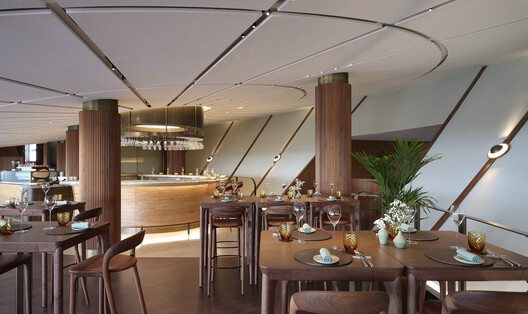 Tokaj Sauska Winery / BORD Architectural Studio - Interior Photography, Dining room, Wood, Chair