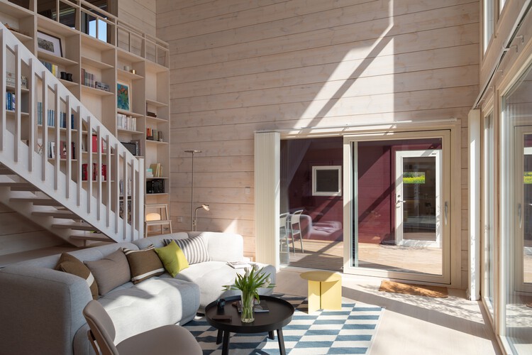 江山度假木屋 / NOTA Architects - 室内图, 起居室, 木头, 椅子