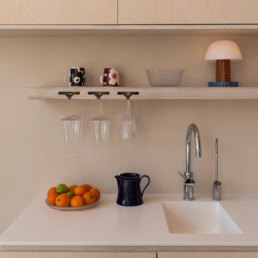 江山度假木屋 / NOTA Architects - 室内图, 木头, 灯, 厨房, 台面