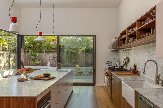 Pho Bac House / SHED Architecture & Design - Interior Photography, Kitchen, Countertop, Wood, Lighting, Sink