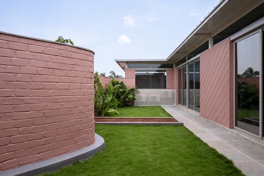 Avinya Inaugural Campus / Spacefiction studio - Exterior Photography, Brick, Garden, Courtyard
