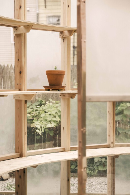 Ellipse Greenhouse / SAW.EARTH - Interior Photography, Wood