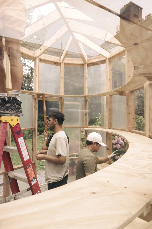 Ellipse Greenhouse / SAW.EARTH - Interior Photography, Wood, Beam