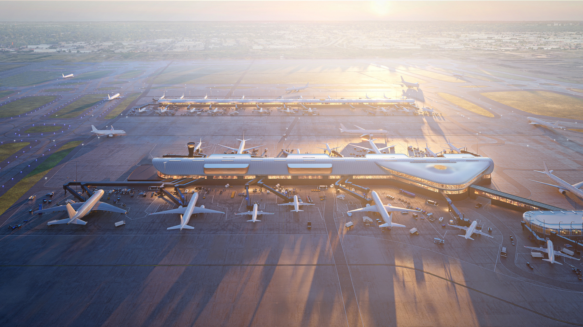 SOM Breaks Ground on Concourse D at O'Hare International Airport in Chicago
