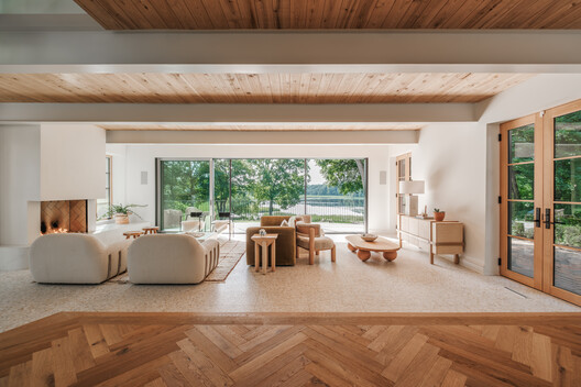 Lake Lydiard Home / Wittman Estes - Interior Photography, Living Room, Wood, Chair