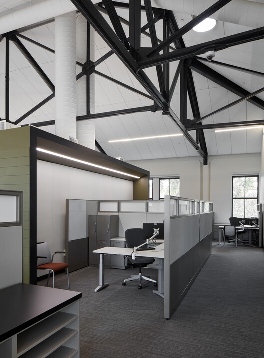 Walker Hall Graduate Student Center / LMS Architects - Interior Photography, Kitchen, Table, Lighting, Chair, Glass