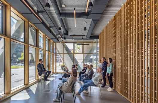 The Cradle Office Building / HPP Architects - Interior Photography, Stairs, Wood, Glass