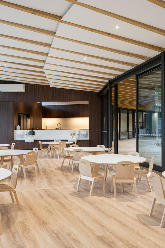St Kentigerns Childcare Centre / Smith Architects  - Interior Photography, Dining room, Wood, Chair
