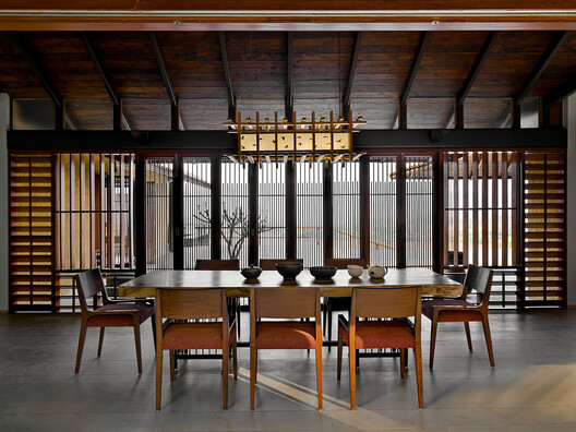 House at Panshet / Opolis - Interior Photography, Dining room, Wood, Table, Chair