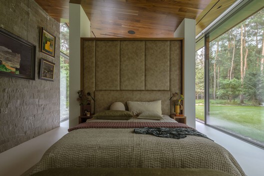 The Travelers’ House / BBGK Architects + Katarzyna Mach - Interior Photography, Bedroom, Bed, Wood, Lighting