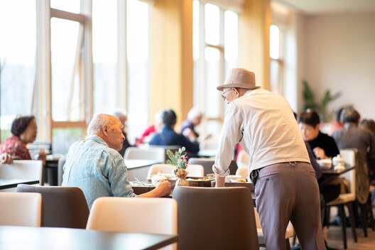 Joyful Community / GN Architects - Interior Photography, Table, Chair, Glass