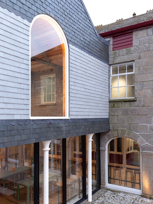 Buttermarket into Community Hub / Thread - Exterior Photography, Arch, Brick, Concrete