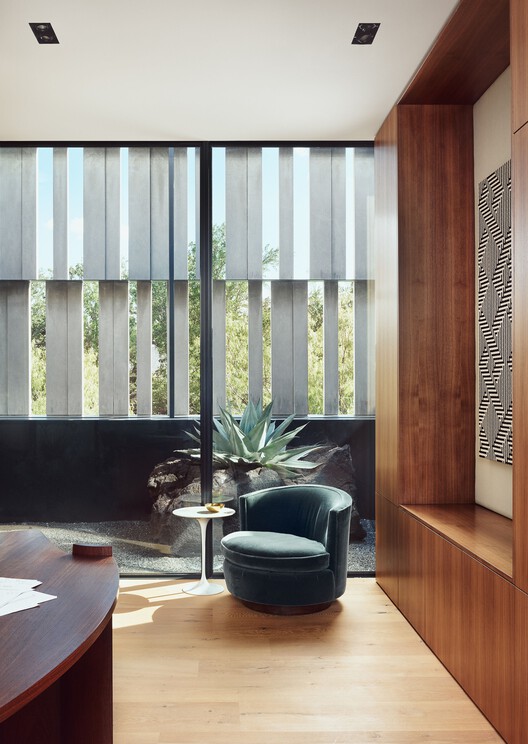 Highland Park Residence / Alterstudio Architecture - Interior Photography, Living Room, Wood, Chair