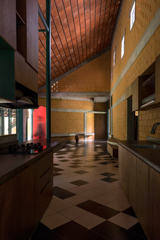 The Ethereal Whisper House / Project 51 A (h) - Interior Photography, Kitchen, Wood, Brick