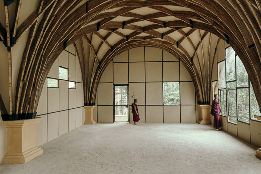 Mahamudra Hall / ABARI - Interior Photography, Lighting, Arch, Glass, Arcade