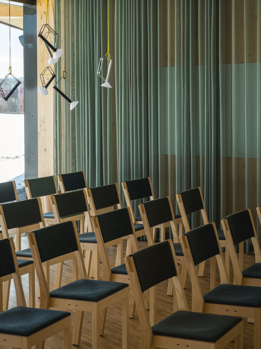 World of Volvo Experience Center / Henning Larsen - Interior Photography, Wood, Lighting, Chair