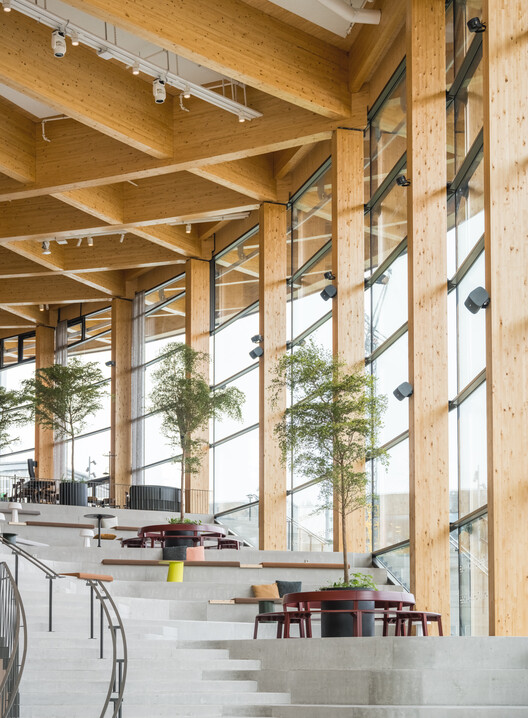 World of Volvo Experience Center / Henning Larsen - Interior Photography, Kitchen, Wood