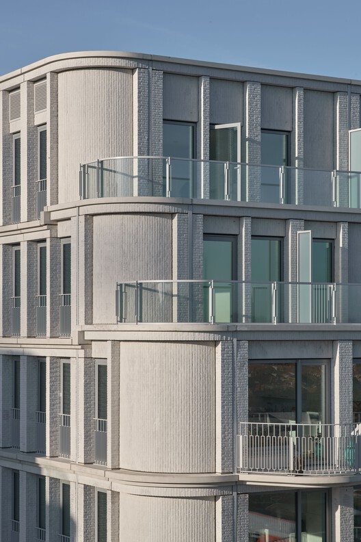 The August Social Housing / Team V Architecture - Interior Photography, Concrete, Balcony