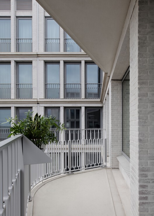The August Social Housing / Team V Architecture - Interior Photography, Concrete, Balcony