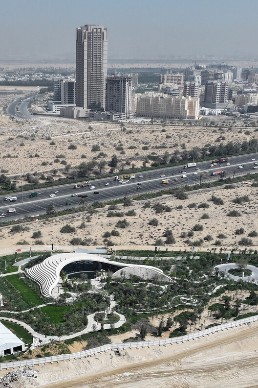 Ghaf Woods Experience Center / AOE + STUDIOI - Exterior Photography, Aerial View Photography, Cityscape