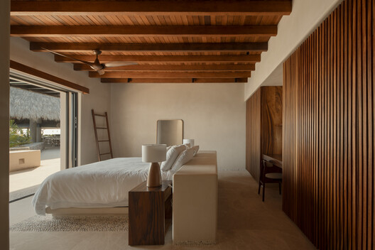 Casa Yuri / Zozaya Arquitectos - Fotografia de Interiores, Dormitório, Madeira, Cama, Viga