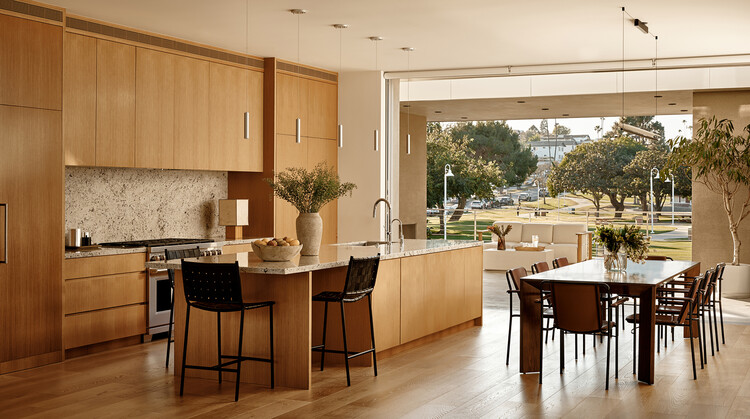 Keogh Residence / Venn Studio - Interior Photography, Kitchen, Countertop, Wood, Chair, Table, Lighting