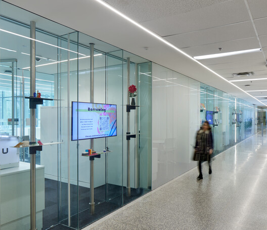 Centennial College Story Arts Campus Library / RDHA - Interior Photography, Glass