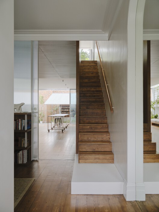 Mess Hall / Architecture Architecture - Interior Photography, Wood, Stairs, Door, Glass, Handrail