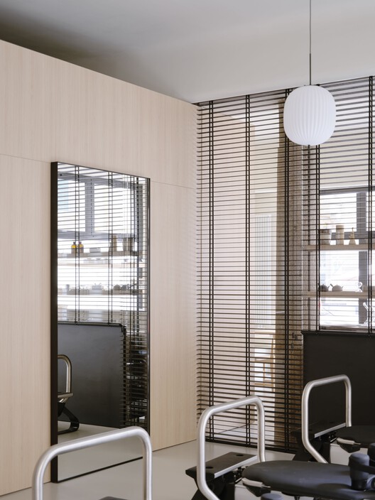 NOÏ Tea House and Pilates Studio / A I M - Interior Photography, Lighting, Chair, Table, Glass