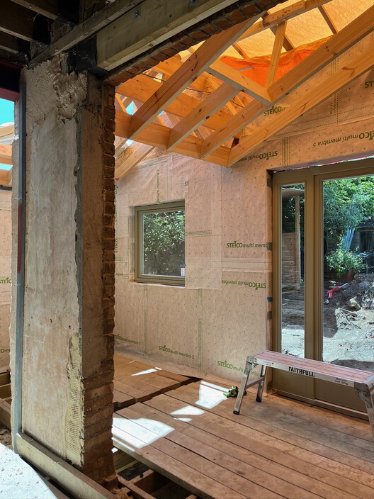 Twin Pitches House Extension / Atelier Baulier - Interior Photography, Wood, Beam