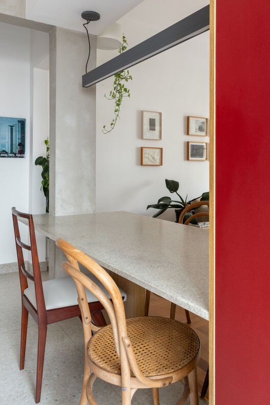 Departamento Santa Cecilia / Rumo Arquitetura - Fotografía interior, Madera, Mesas, Iluminación, Sillas