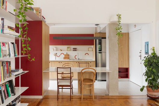 Departamento Santa Cecilia / Rumo Arquitetura - Fotografía interior, Madera, Sillas, Mesas, Iluminación, Estanterías