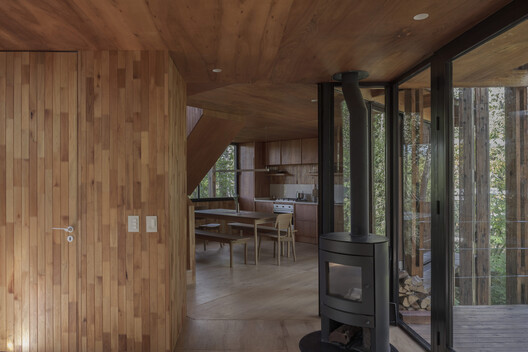 Cabaña en el Delta de Buenos Aires, Palito Caso 5 / Matías Cosenza Arquitecto - Fotografía interior, Madera, Fijación Vigas