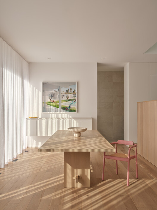 Interior view showing wood elements