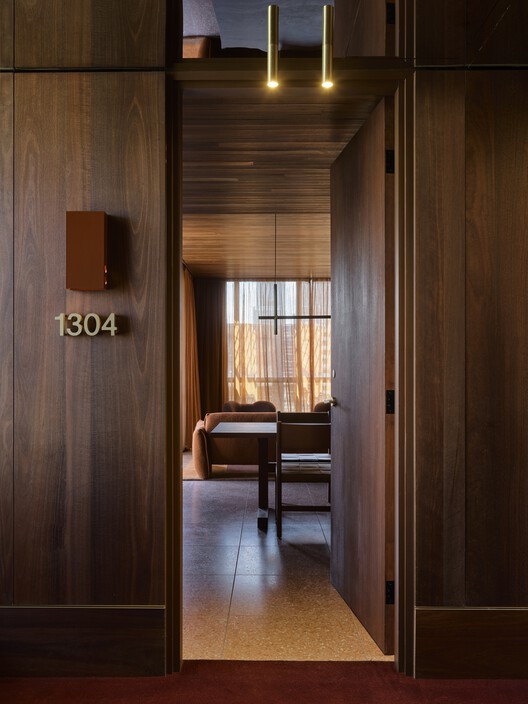 Melbourne Place Hotel / Kennedy Nolan Architects - Interior Photography, Wood, Lighting, Chair