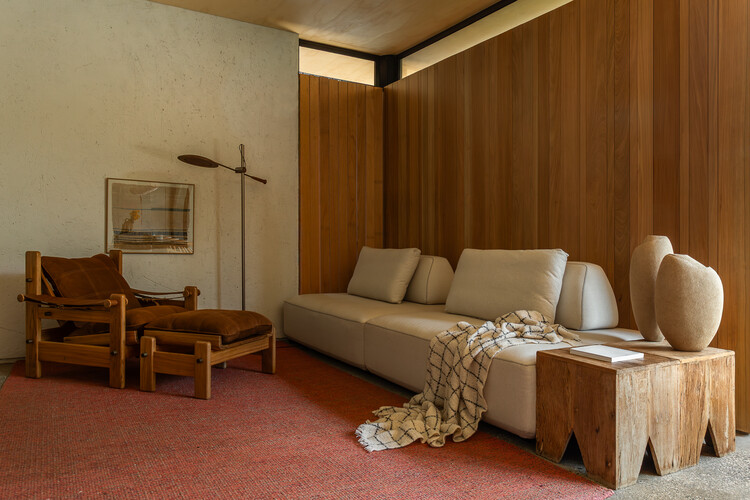 Casa Jasmin / MIDA ARQUITETURA - Fotografia de Interiores, Sala de Estar, Madeira, Iluminação