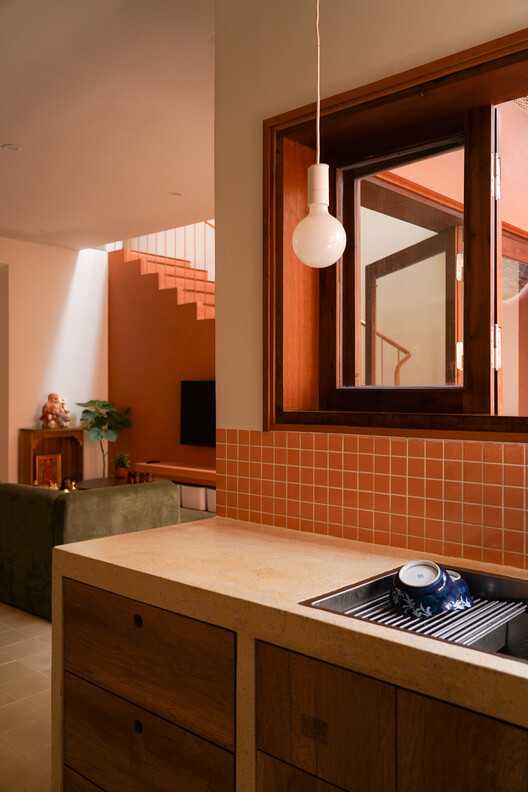 Terracotta Breath House / live out studio - Interior Photography, Wood, Lighting, Countertop, Glass