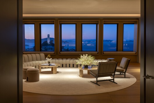 Transamerica Pyramid Center / Foster + Partners - Interior Photography, Living Room, Wood, Lighting, Chair, Glass
